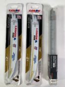 Three Packs Of Reciprocating Saw Blades, To Include Two Packs Of Lenox Gold 9