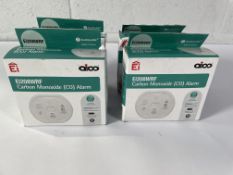 Four Aico Ei208WRF Carbon Monoxide (co) Alarms (boxes slightly damaged).
