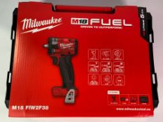Milwaukee 18V Cordless Impact Wrench M18 FIW2F381, Including 1x Kitbox, 2x Batteries M18B5, 1x Charg