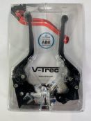 V-Trac High Performance CNC Motorcycle Levers, In Black, 6 Stage Adjuster Settings, Light Weight, Ne