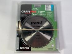 Five Packs, Trend Craftpro Sawblade CSB/19024A (190mm Dia. X 24 Teeth X 16mm Bore X 2.6mm Kerf) New
