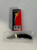 A Spyderco C94PBK3 Black Penknife (EAN 716104008421) (Over 18s Only). As New.