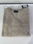 Drakes Brushed Shetland Crew Neck Jumper - Putty - M.