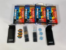 Five sets of RedDragon premium brass darts (Iceman VS Snakebite).