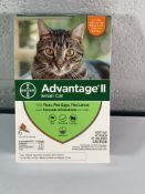 Ten Bayer Advantage 2 small cat flee treatments.