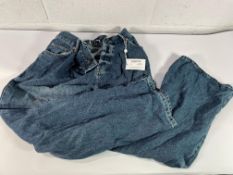 Raey Extra Fold Lyocell Wide-Leg Jeans - Dark Blue - 24.