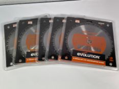 Five Evolution 255mm R255 tct saw blades.