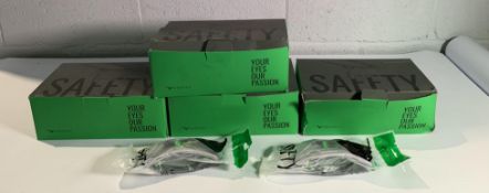 A Quantity Of Univet Work Safety/Protection Glasses Grey/Green (Approximately 40 Pairs).