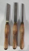 Three Crown Tools, Sheffield Hand Made Chisels, 3 Various Angled Edges For Woodwork & DIY, Has Age R
