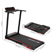 CitySports Folding Motorized Electric Treadmill, Black and Red. New (Stock Image)