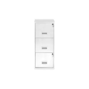 Pierre Henry Steel Filing Cabinet with 3 Lockable Drawers Maxi PRH95074 - White - 40 x 40 x 93cm (s