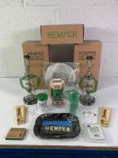 Hemper Selection Smoking Paraphernalia Set To Include Two Bongs, Tray, OCB Baboo Unbleached Cones, P