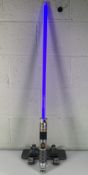Savi's Workshop Handbuilt Lightsaber with Interactive Lightsaber Stand Hilt Display, 3x Kyber Crysta