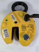 Camlok Vertical Hoop Plate Clamp, Min Load 200KG - 2000KG W.W.L, 32mm Capacity, 9KG Tare Wt. Pre-Own