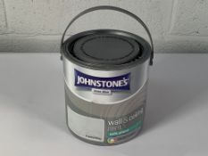 Six Tins, Johnstones Wall & Ceiling Paint, Soft Sheen, Frosted Silver. New