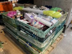 Pallet Of Miscellaneous Items To Include Electrical, Tools And Toys (Trays Not Included)