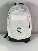 Five Adidas Real Madrid backpacks.
