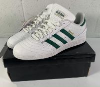 Adidas Busenitz Trainers, White and Green (UK 9).