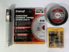 Four Mixed Cutting Items To Include Include Milwaukee 10pk Circular Blades (SCS41/115) Dewalt 10pk J