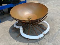 Ivyline, Outdoor Dakota Round Metal Firebowl (OMDFR37), H37xW71, Rust Brown. New