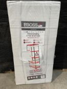 RB BOSS FastLok Garage Shelving Unit - 5 Shelf MDF - Red & Black Powder Coated Steel -1800 x 900 x 4