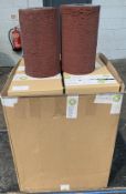 Eight Abrasive Flap Wheels - P500 - Max 1500RPM ( 332-250 (120/100)300 50Hex 7 500 AO) Boxed, As New