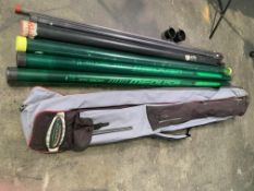Pole Fishing Rods with carry case, has ripped handle; to include Maver Medusa 13M/14.5M. (XM1300 / X