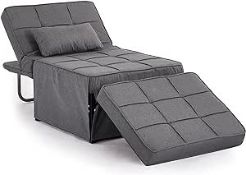 Home Detail Single Seater Sofa Bed, Dark Grey. Pre-owned.