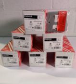 Six boxes of Honeywell13A DP Switch Connection Units Metal Clad Plus (5 per box).