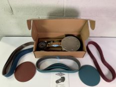 Multi-tool Grinders Belt and Disc Attachment. Comes with Operation Manual, Fitting Kit and Extra Bel