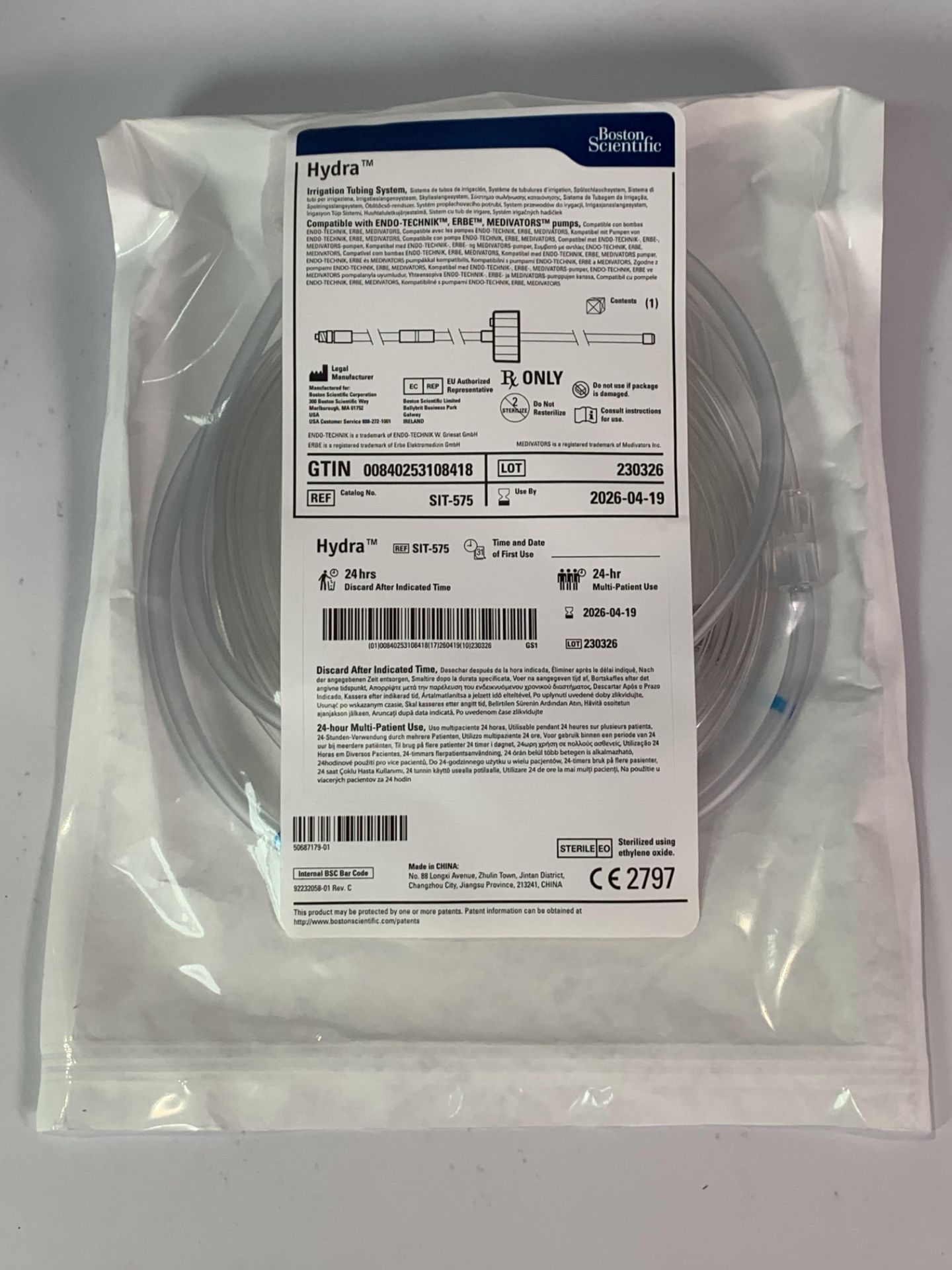 Two boxes of Boston Scientific Hydra Irrigation Tubing System (REF: SIT-575), Box quantity 15. As Ne