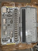 Stryker Muscle Removal Board with various Instruments. Pre-owned, damage to bottom of casing. (Three