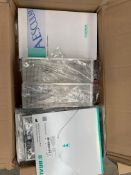 Box of assorted B.Braun items to include Reusable Filters, Dental Containers with Lids. (MN: JF289R,