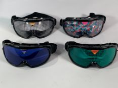 Four pairs of Alcovista Impairment/Simulation Googles, these include Fatigue, LSD, Cannabis, Drugs.