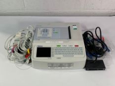 A Mortara Eli 150c Resting Electrocardiograph (ECG) with some cables. Pre-owned