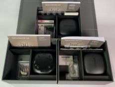 Three boxes of Oticon Hearing Aids; 2x More 3 Minirite T (REF: (240) 230284), 1x Intent 3 Minirite