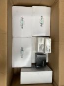 A box of twelve Specsavers Advance Hearing Aids. Various models and sizes. As New (Also includes a b