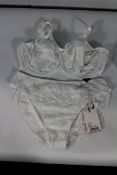 An Prima Donna Epirus full cup underwire white bra (UK 36 D) and a pair of matching Prima Donna Twis