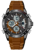 Martyn Line 3025 Brown Multi-Function Rubber Watch (Stock Image).