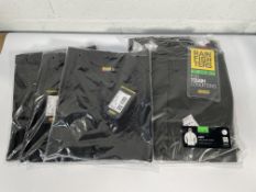 Blaklader 4301 Rain Jacket Level 1 - Black L and Three Blaklader Women' 3307 Work Polo Shirts - Blac