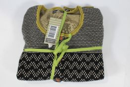 An Gundrun Sjoden Cardigan Lucy Chicken Pattern, Size M.