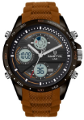 Martyn Line 2958 Brown Multi-Function Rubber Watch (Stock Image).