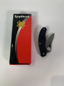 Spyderco Superior Steel Blade Pen Knife Black Handle (Over 18s only).