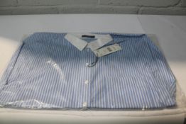 A women's Oui loose fit shirt in blue/white (Size 40).