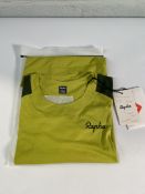 A women's Rapha Trail 3/4 Sleeve Jersey - Green - XS.
