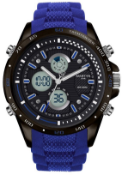 Martyn Line 2919 Blue Multi-Function Rubber Watch (Stock Image).
