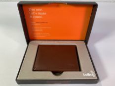 Bellroy Slim Sleeve High Quality Cocoa Wallet, 95mm x 80mm. Made from Environmentally Certified Leat