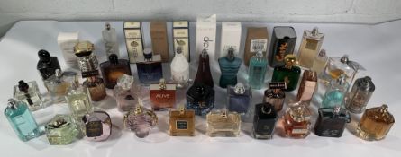Forty assorted part used perfume/eau de toilette to include Calvin Klein Escape, Estee Lauder White