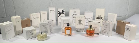 Twenty assorted tester perfume/eau de toilette (some slightly used) to include Beyonce Rise, Calvin