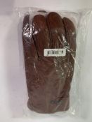 As new Hestra Scandinavian Elk Leather Utsjo Gloves in Chestnut, size 10 - Primaloft Filling.
